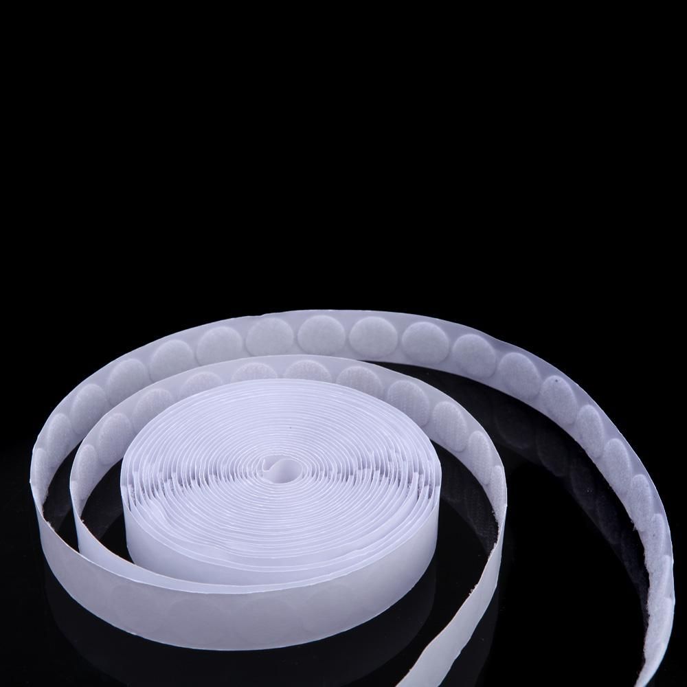 500pcs 20mm Dots Self Adhesive White Coins Hook and Loop Sticky Stick-On