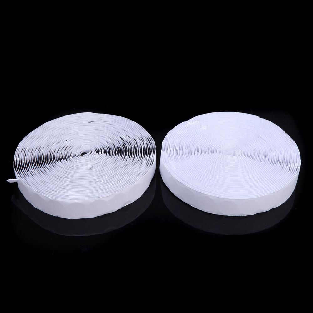 500pcs 20mm Dots Self Adhesive White Coins Hook and Loop Sticky Stick-On