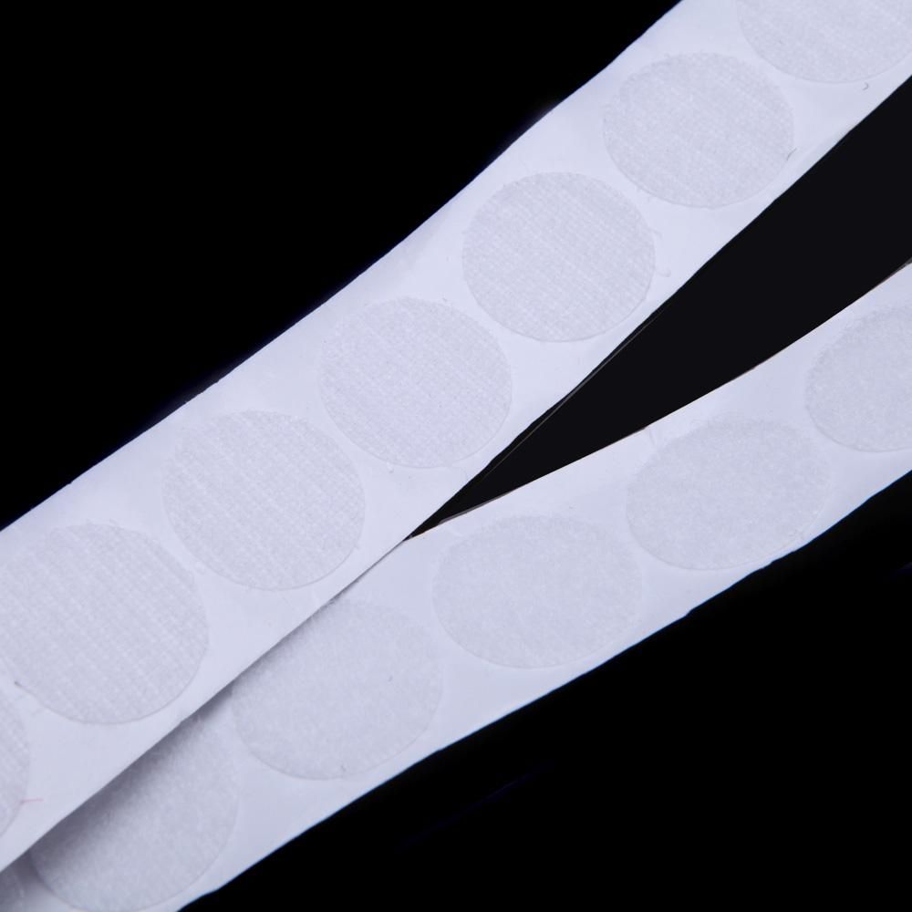500pcs 20mm Dots Self Adhesive White Coins Hook and Loop Sticky Stick-On