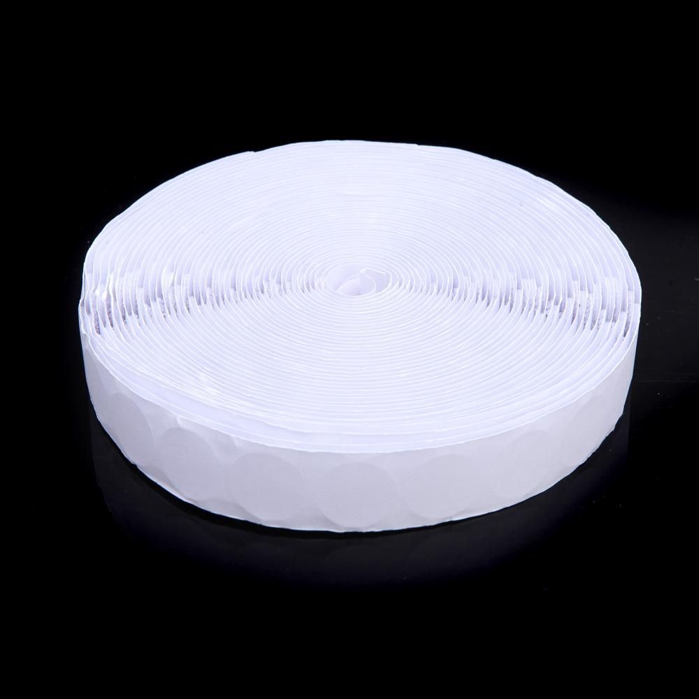 500pcs 20mm Dots Self Adhesive White Coins Hook and Loop Sticky Stick-On
