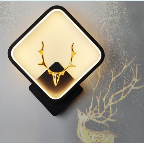 Nordic Modern Deer Head Wall Sconce, Indoor Decorative Light Fixture