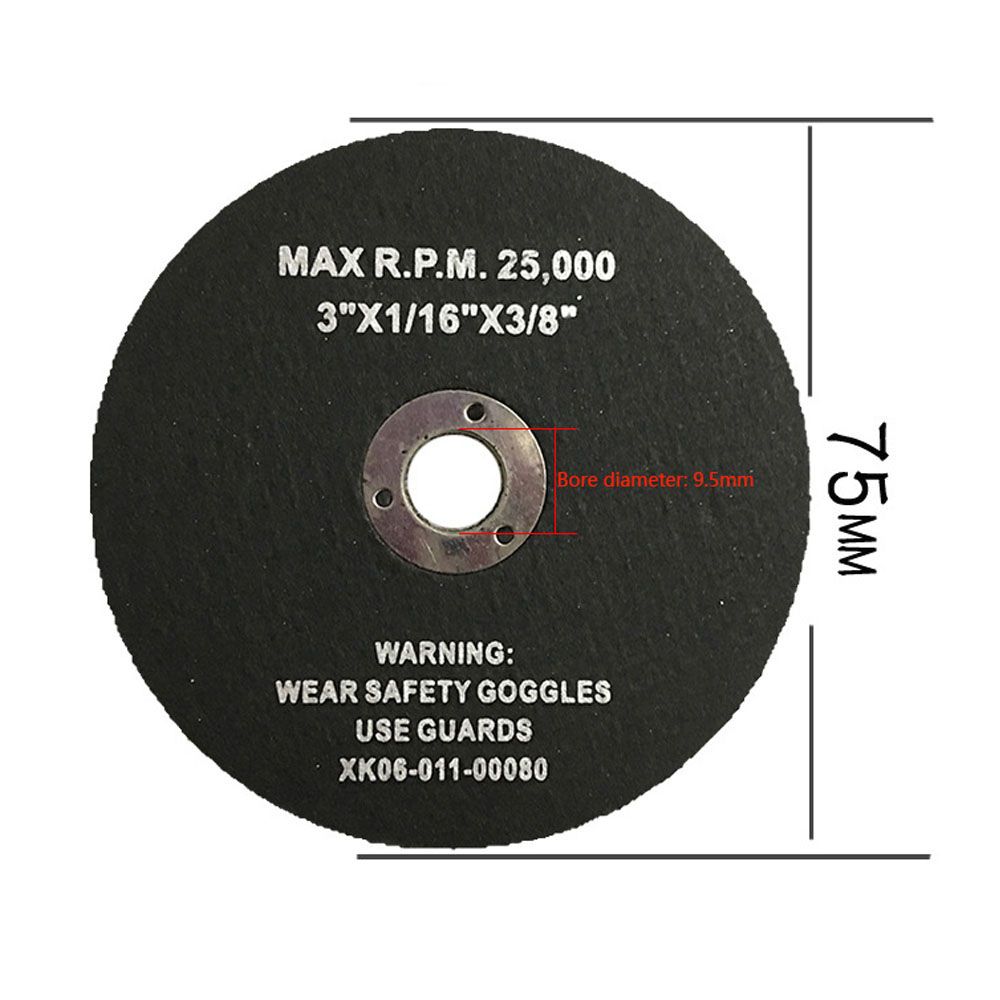 75mm Diameter 9.5mm Bore Size Grinding Wheel Circular Resin