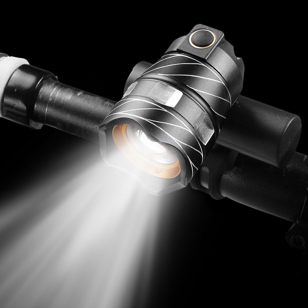 Zoomable Bike Front Light USB Rechargeable Bike Lamp LED