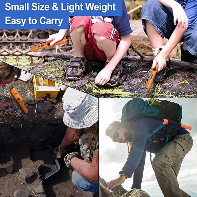 Professional Metal Detector Buzzer Vibration Handheld Search Treasure - Yellow
