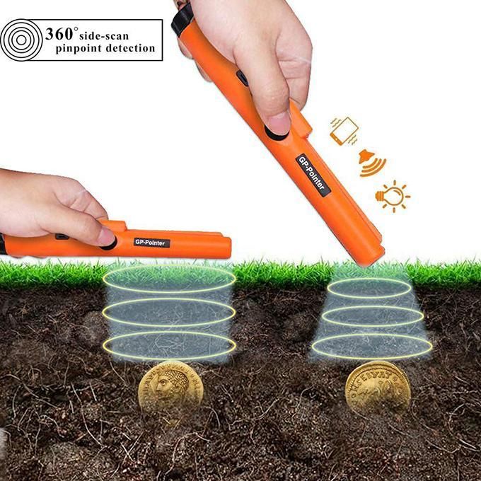 Professional Metal Detector Buzzer Vibration Handheld Search Treasure - Yellow
