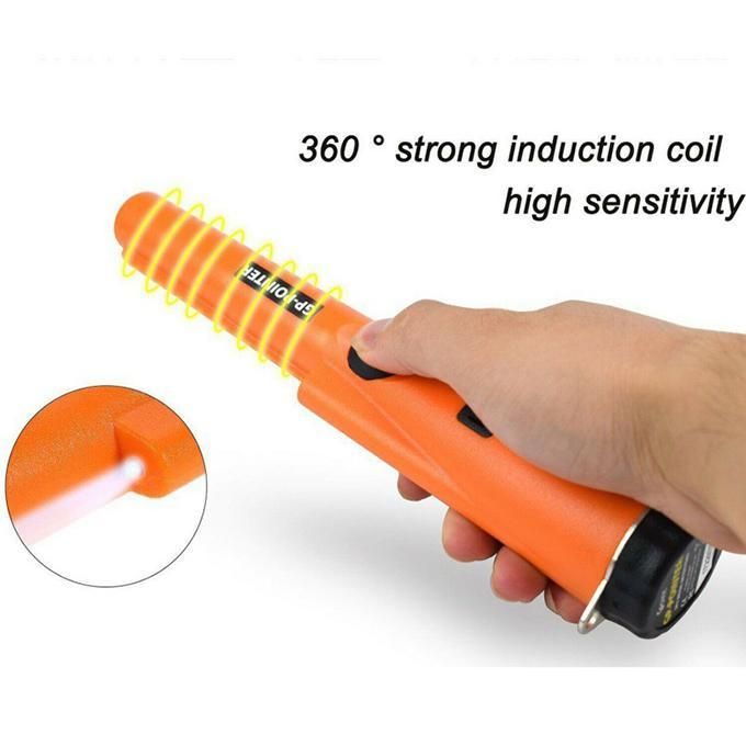 Professional Metal Detector Buzzer Vibration Handheld Search Treasure - Yellow