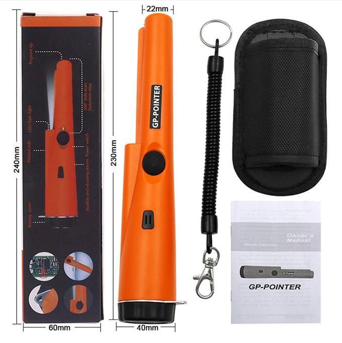 Professional Metal Detector Buzzer Vibration Handheld Search Treasure - Yellow