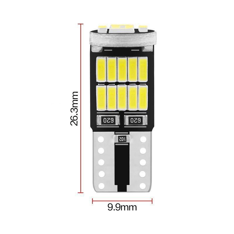 2PCS T10 W5W 194 501 Led Canbus Car Light White