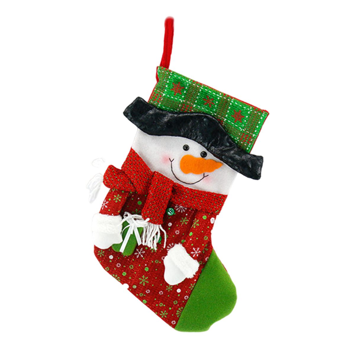 1 Piece Classic Plush Christmas Stockings Family Hanging Snowman