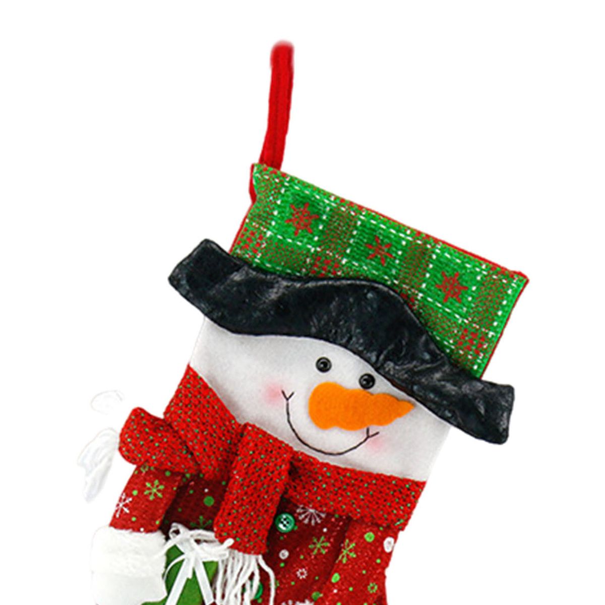1 Piece Classic Plush Christmas Stockings Family Hanging Snowman