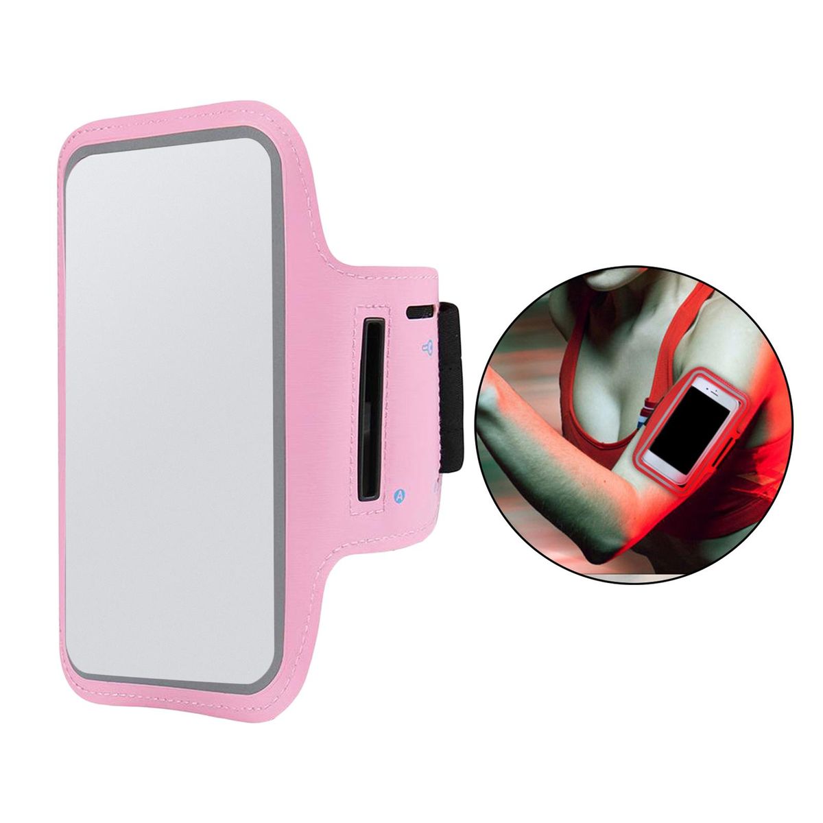 Phone Wrist Armband Outdoor Exercise Holder Waistband Cycling Pink