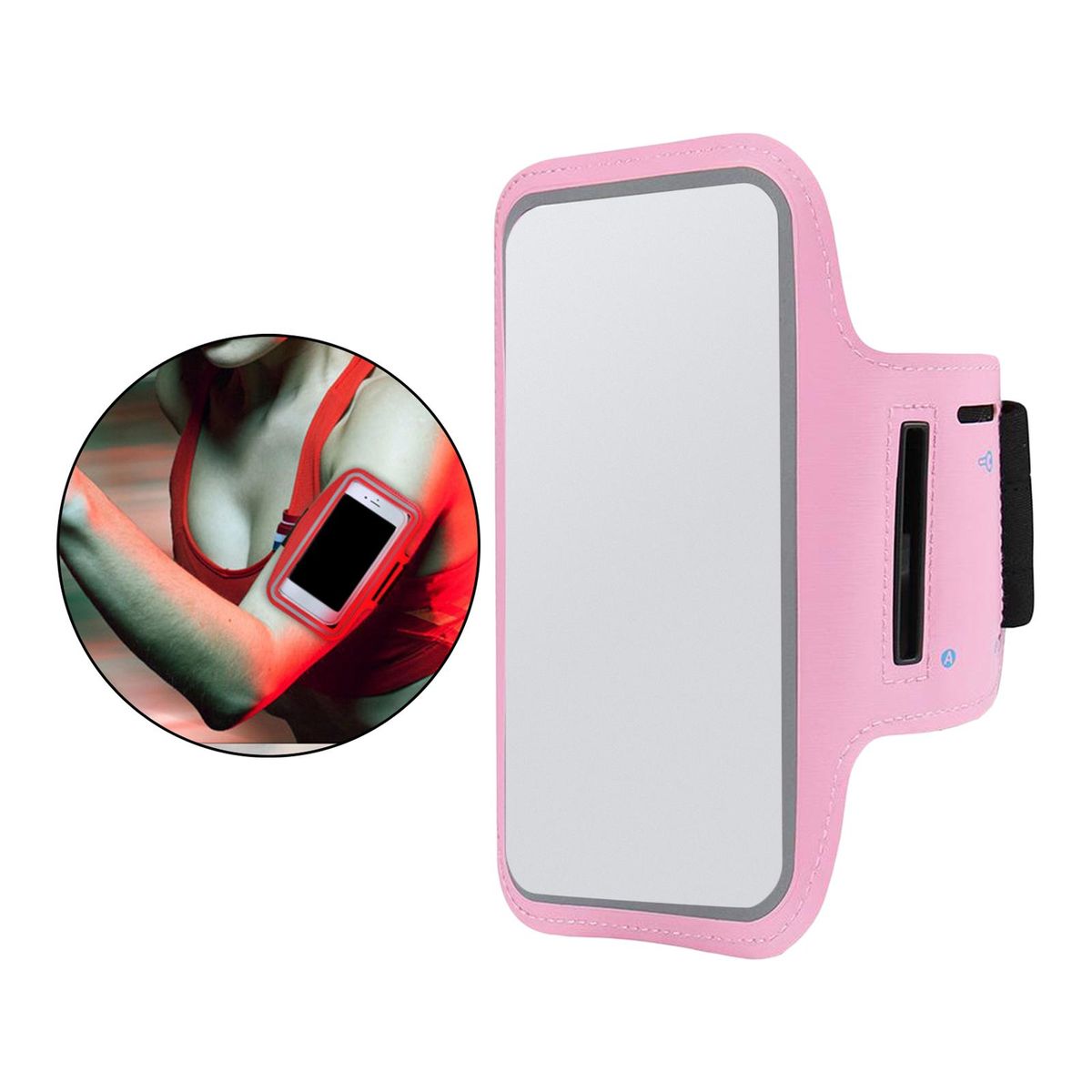Phone Wrist Armband Outdoor Exercise Holder Waistband Cycling Pink