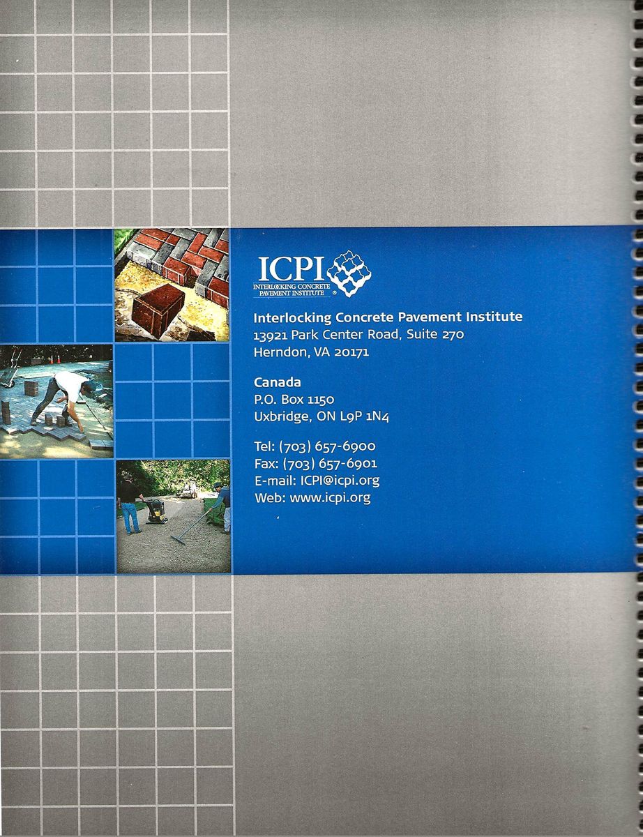 Concrete Paver Installer Course: Student Manual (ICPI)