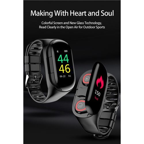 Ready Stock Smart Bluetooth Earphone Wireless Earbuds Watch