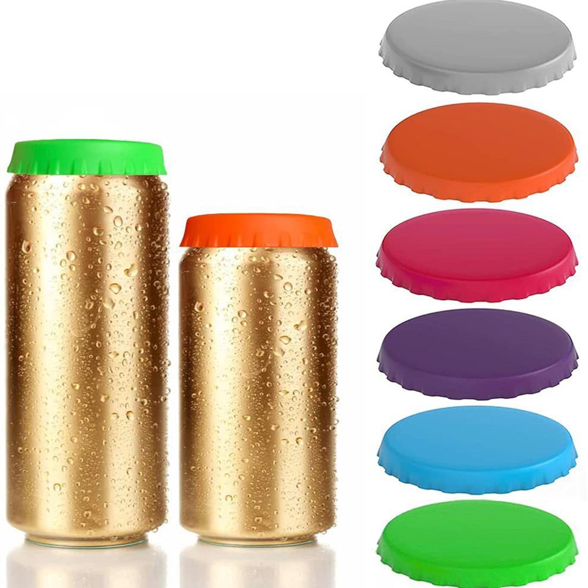 6Pcs Soda Can Lid Silicone Soda Beverage Can Topper