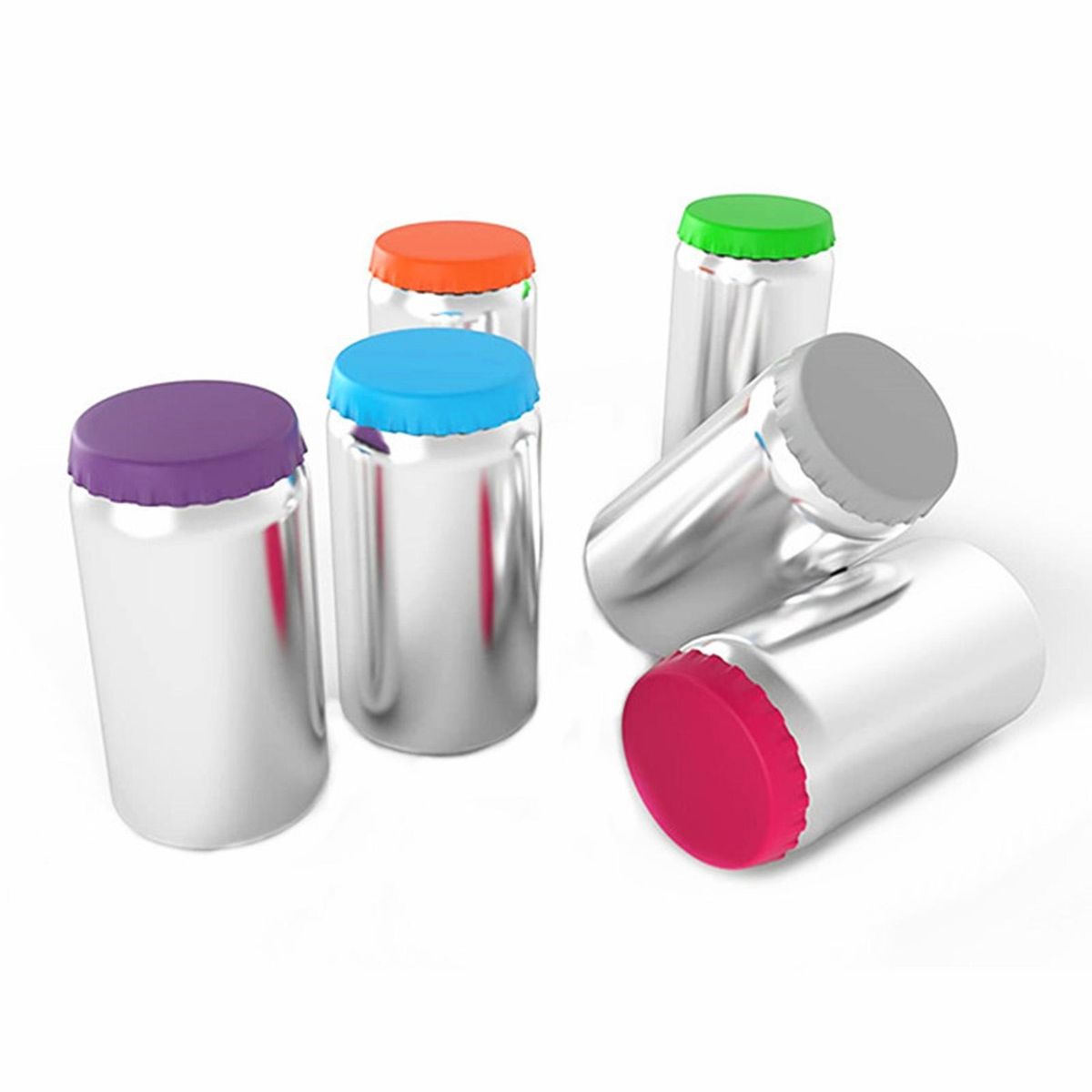 6Pcs Soda Can Lid Silicone Soda Beverage Can Topper