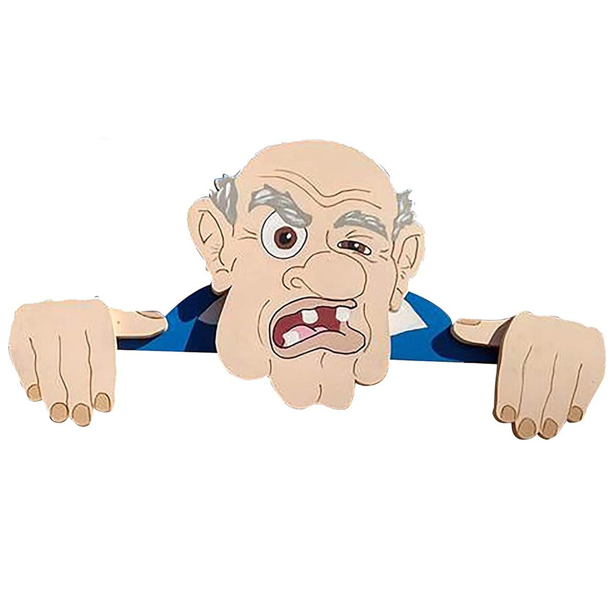 Fence Signs Old Men Lady Funny Resin Garden Fence Ornament-
