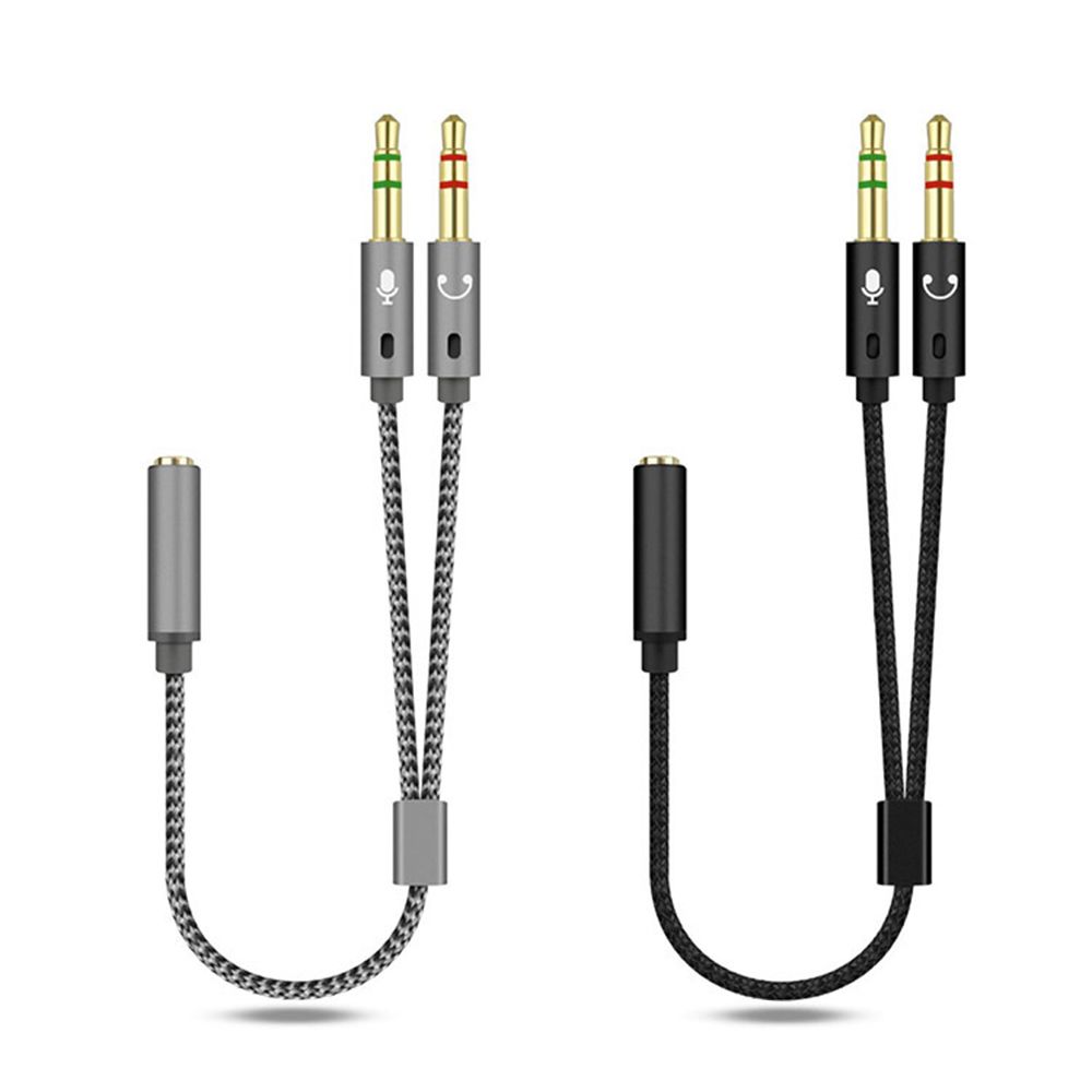 2 In 1 3.5MM Jack 1 Female To 2 Male Adapter Cable Stereo