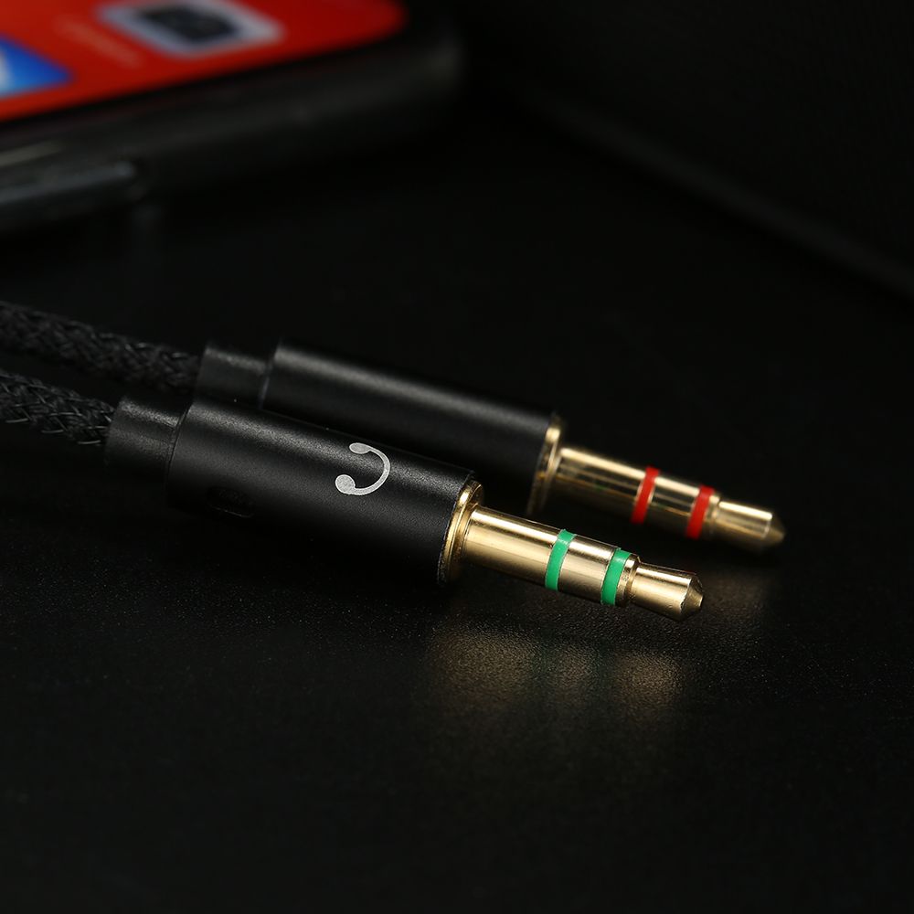 2 In 1 3.5MM Jack 1 Female To 2 Male Adapter Cable Stereo