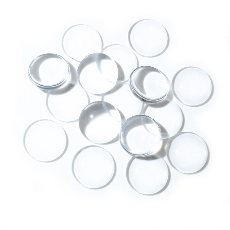 10mm 12mm  20mm 25mm  Round Flat Back Clear Glass Cabochon, High Quality,Wholesale Promotion