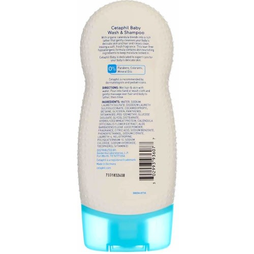Baby Wash And Shampoo With Organic Calendula - 7.8 Fl Oz - 230ml