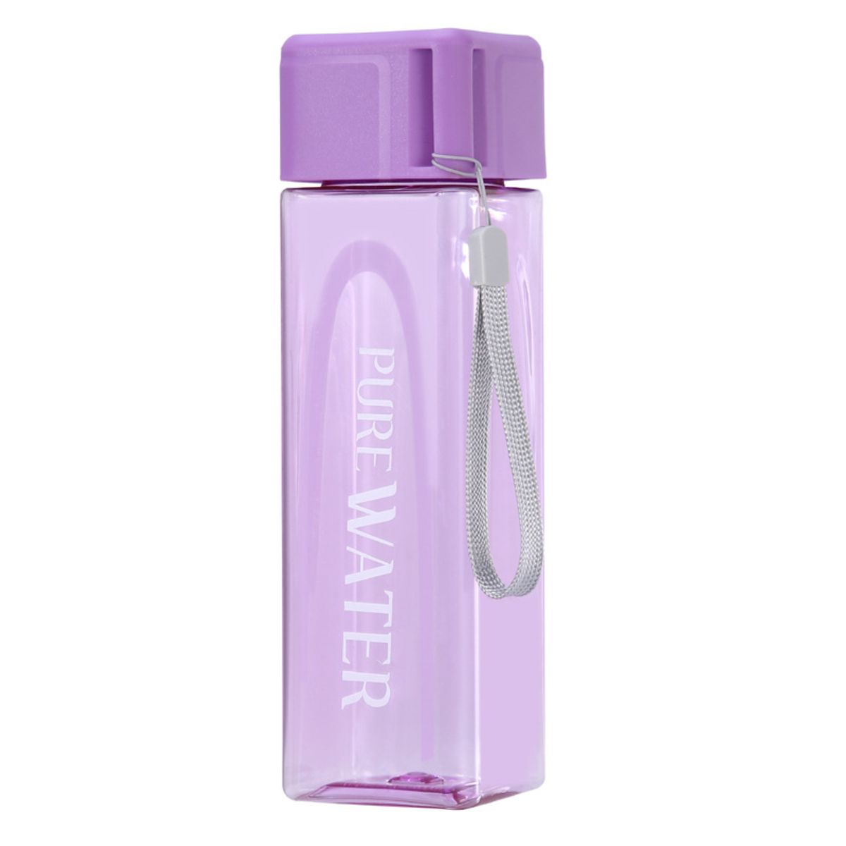 Sport Square Tea Milk Fruit Water Cup 480ml-Purple