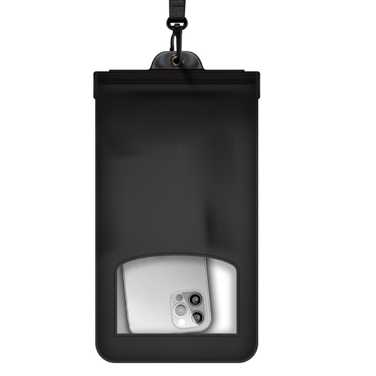 1 Set Phone Waterproof Bag Transparent Window Mobile Phone Bag Black