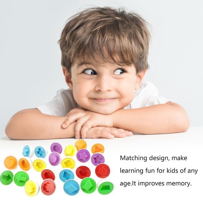 6p S/set Eggs Toys Wise Pretend Puzzle Eggs Baby Kid Egg Mat Hing Puzzles Toys-random