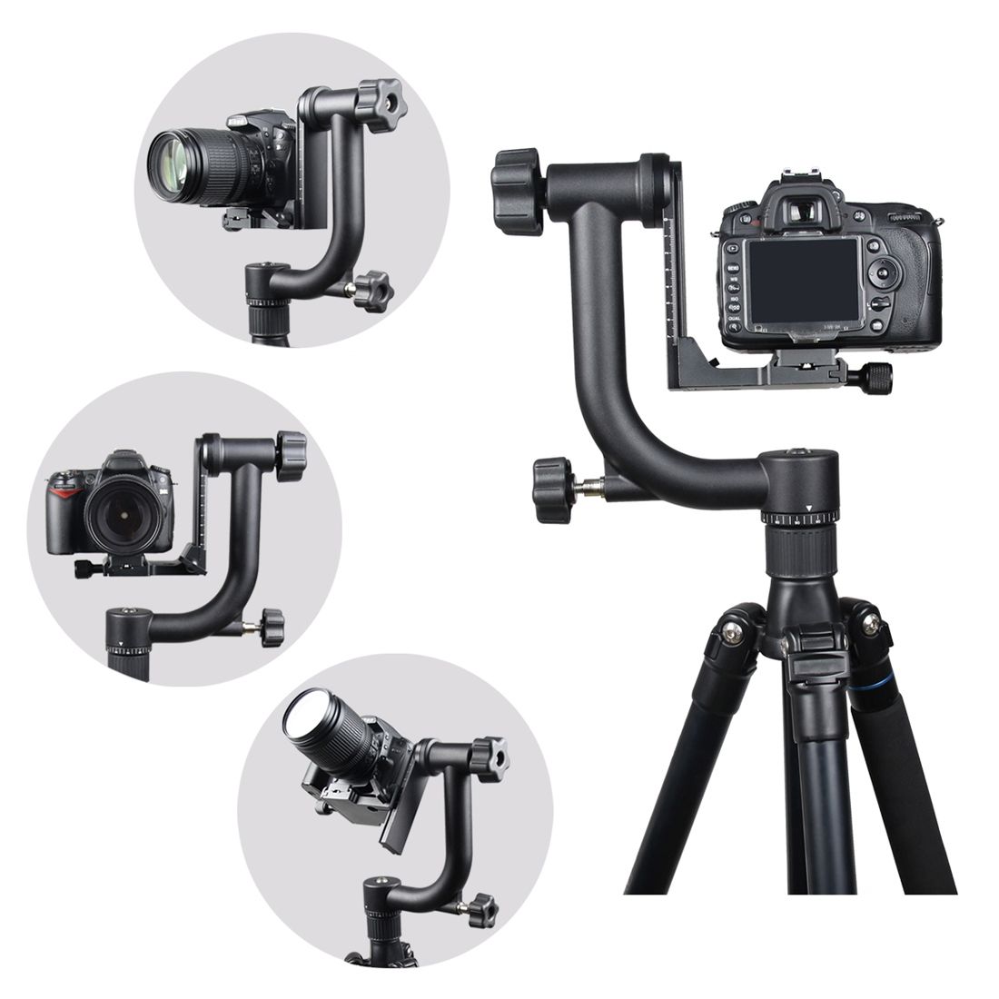 YELANGU Horizontal 360 Degree Gimbal Tripod Head