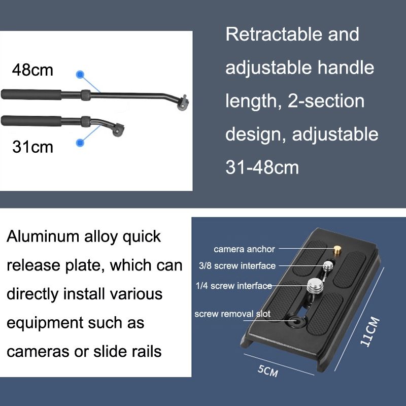 QingZhuangShiDai Q90 SLR Camera Tripod Handle Gimbal