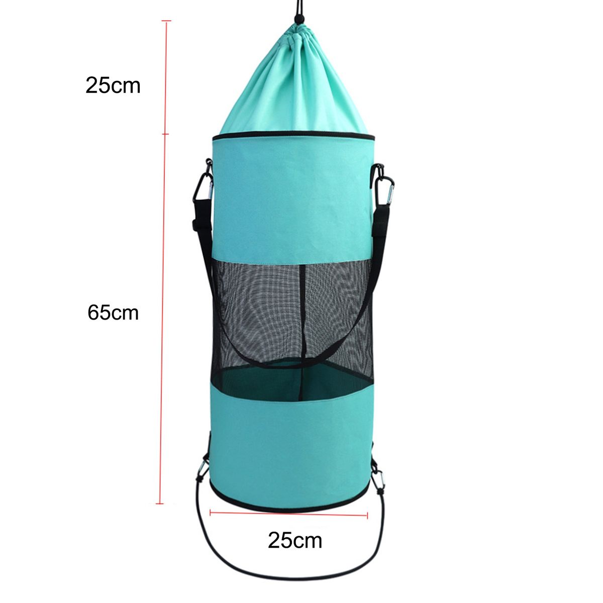 Boats Garbage Bag Breathable Mesh Bag Foldable Clothes Blue