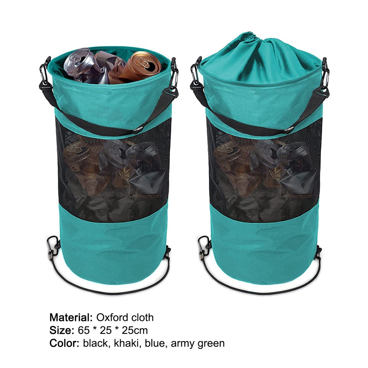 Boats Garbage Bag Breathable Mesh Bag Foldable Clothes Blue