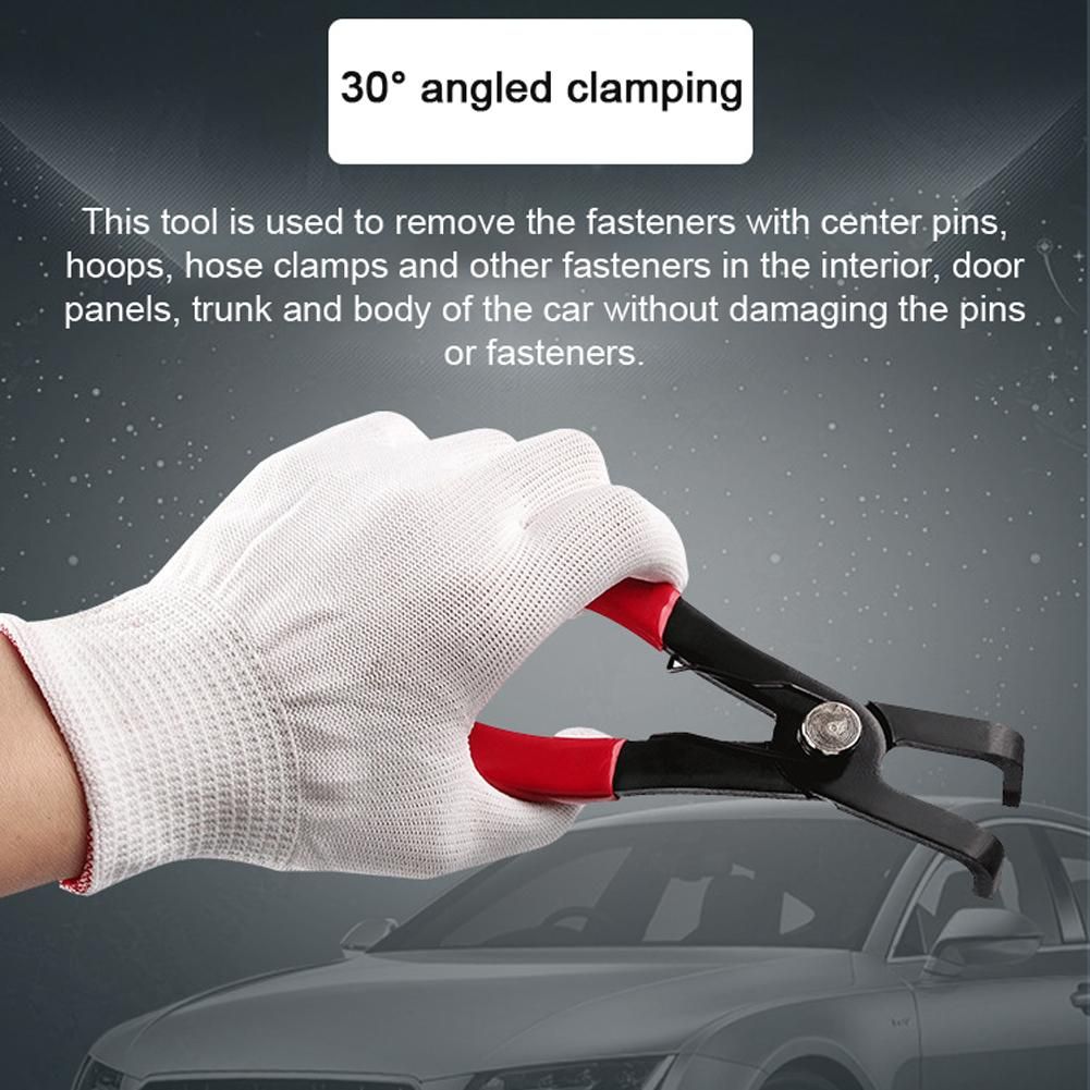 0-33mm Handheld Portable Multifunctional Automotive Tube Bundle Circlip Removal Pliers 30° Angled Auto Interior Door Clip Quick Disassembly Tool