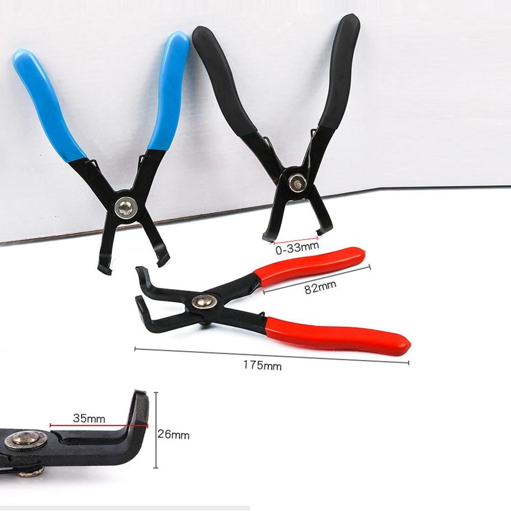 0-33mm Handheld Portable Multifunctional Automotive Tube Bundle Circlip Removal Pliers 30° Angled Auto Interior Door Clip Quick Disassembly Tool