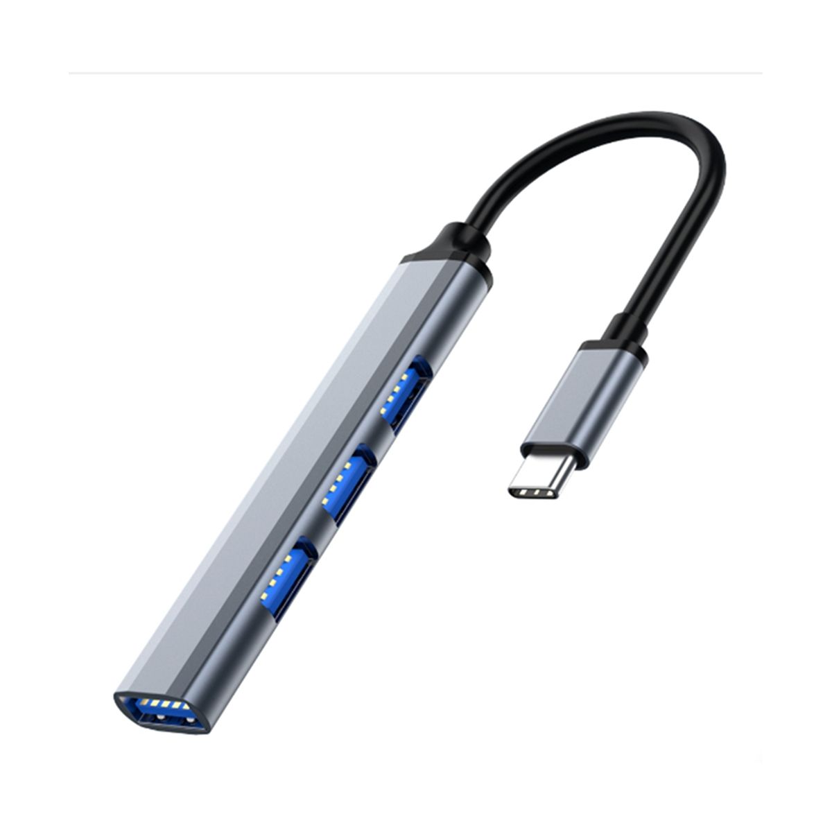 4 Ports USB Hub Splitter Multi Hub Type C to USB 3.0