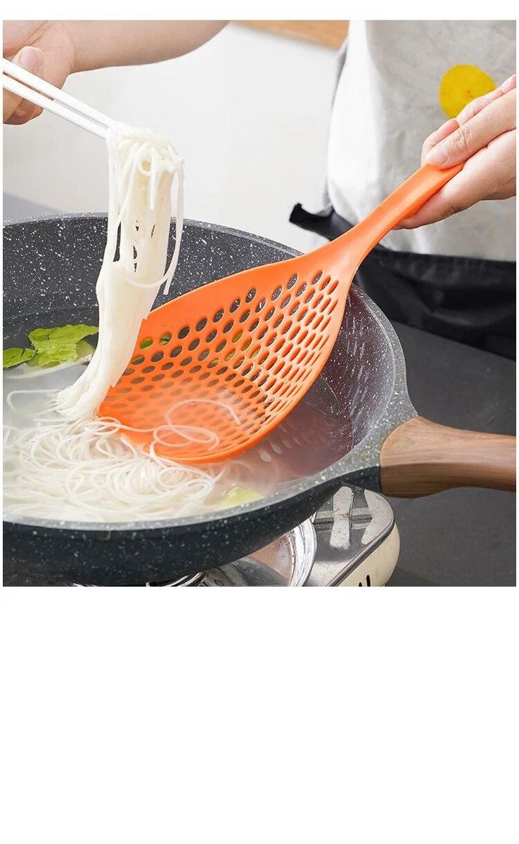 Food Strainer Spoon Nylon Spoon Drainage Gadget Creative Cooking Spatula Large Colander Soup Strainer Household Kitchen Tools