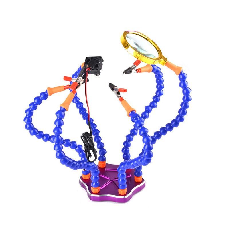Aluminium Alloy Soldering Station With 6 Flexible Arms