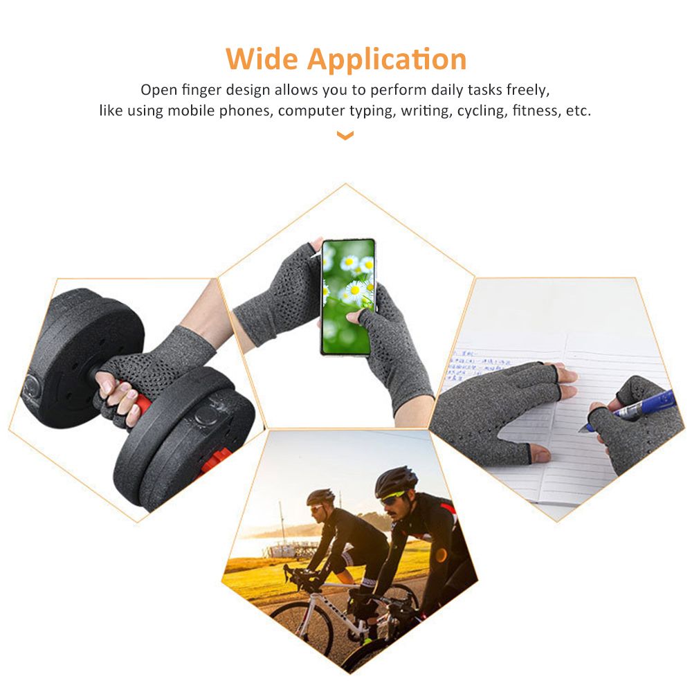 Anti-slip Fingerless Arthritis Gloves Carpal Tunnel Gloves