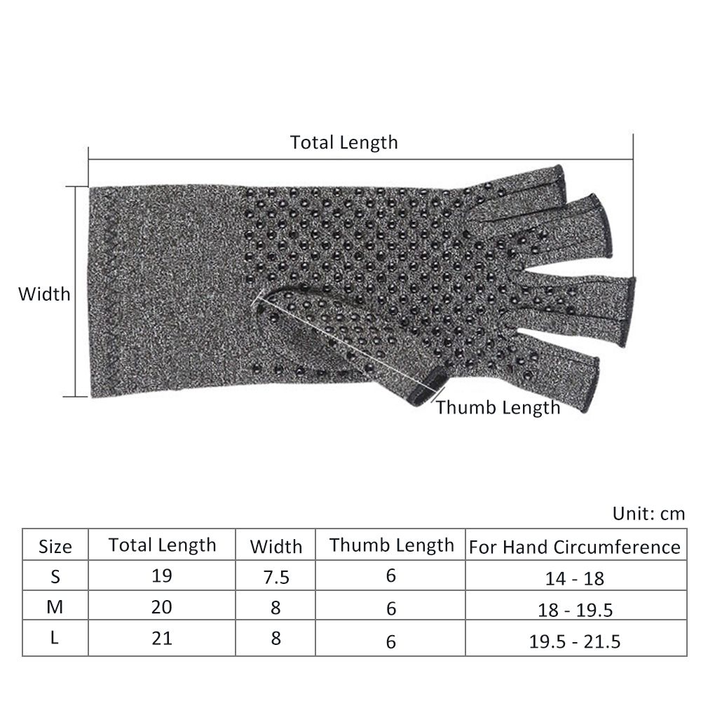 Anti-slip Fingerless Arthritis Gloves Carpal Tunnel Gloves
