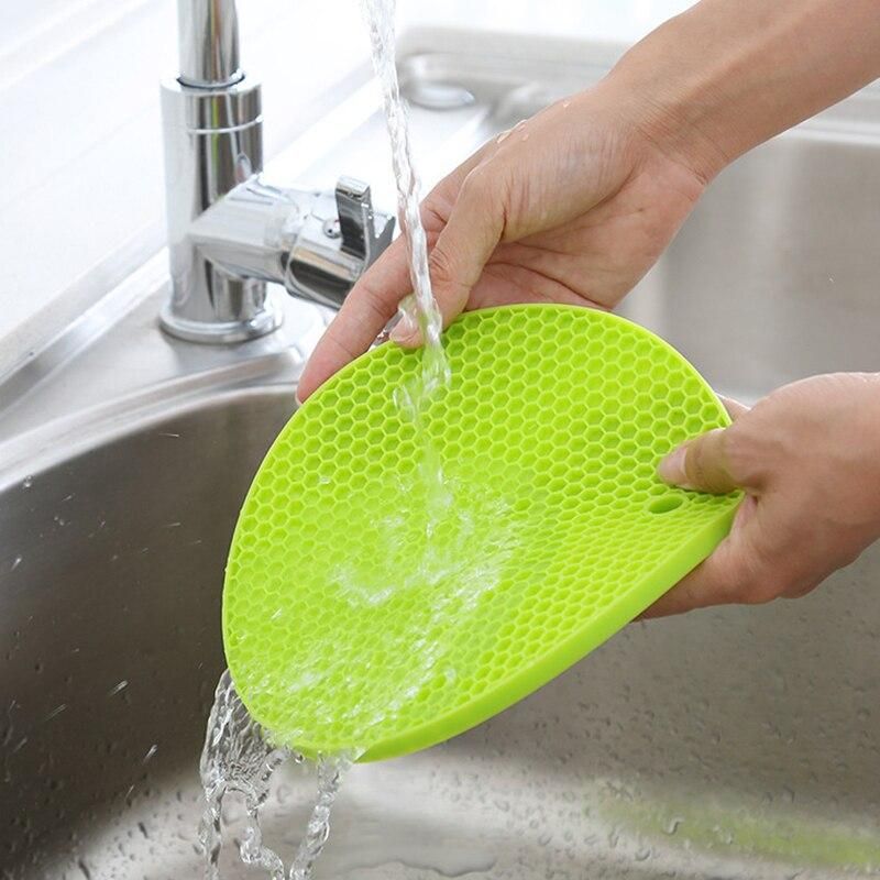3pcs Round Heat Resistant Silicone Mat Drink Cup Coasters Non Slip Pot Holder