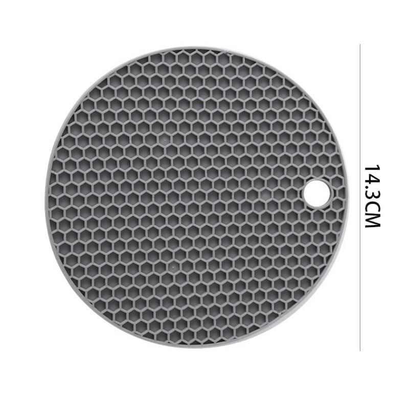 3pcs Round Heat Resistant Silicone Mat Drink Cup Coasters Non Slip Pot Holder