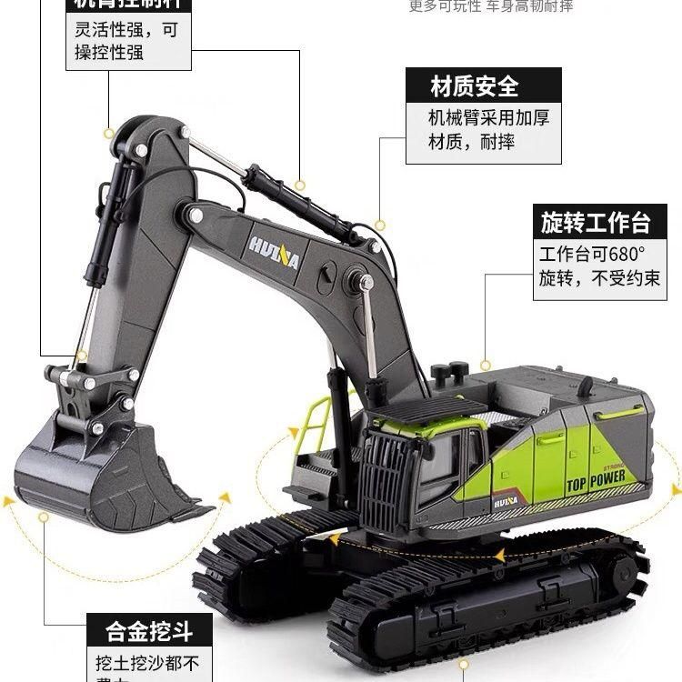 Alloy Crawler Excavator Toy Children's Engineering Coupler Machine Model Forklift Car Toy