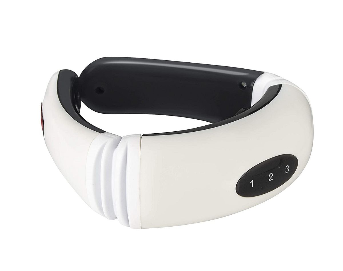 White Rechargeable Neck Massager And Pain Relief Tool