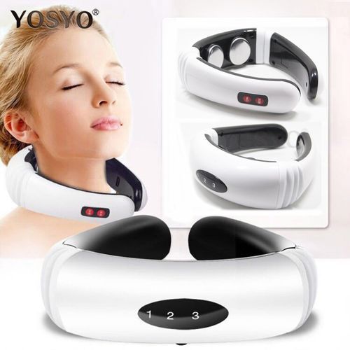 White Rechargeable Neck Massager And Pain Relief Tool