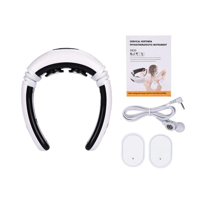 White Rechargeable Neck Massager And Pain Relief Tool