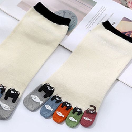 1 Pair Five Toe Socks Thin Cotton Socks Yoga Fitness Socks 1