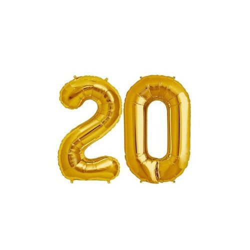 Number 20 Birthday Foil Balloon Giant Size