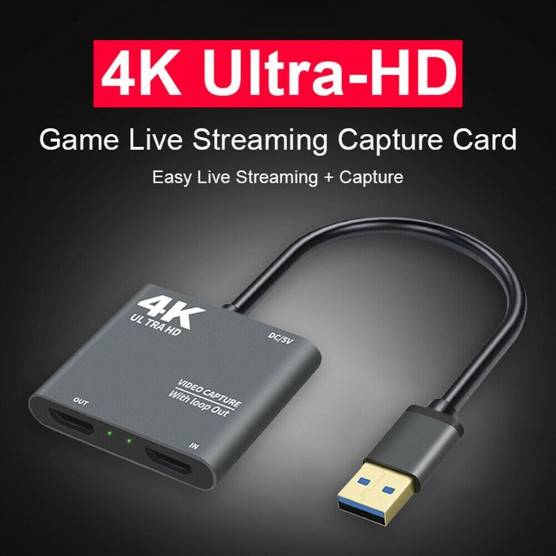 1080P 60fps Loop Out Broadcasting 4K HDMI-compatible USB3.0 Video Capture Card Conferencing Game Teaching Live Broadcast