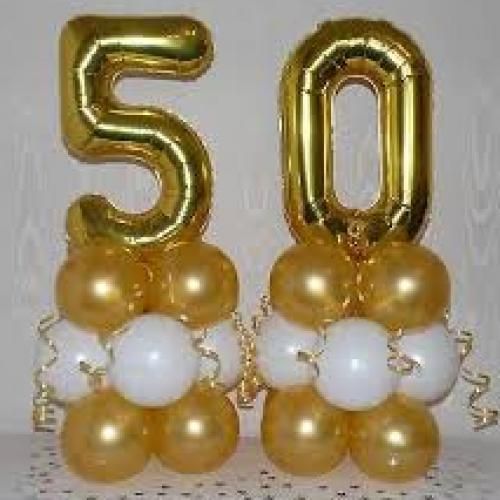 Number 50 Birthday Balloon Set