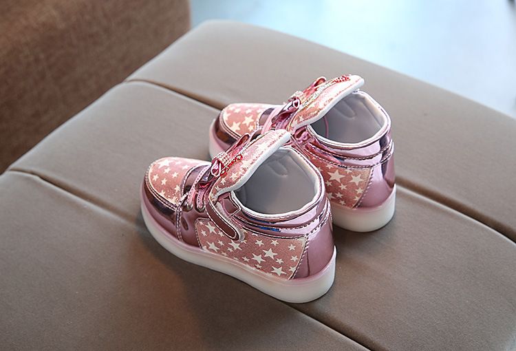 Kids Light Shoes Glowing Shoes LED Girls Baby Shoes-pink